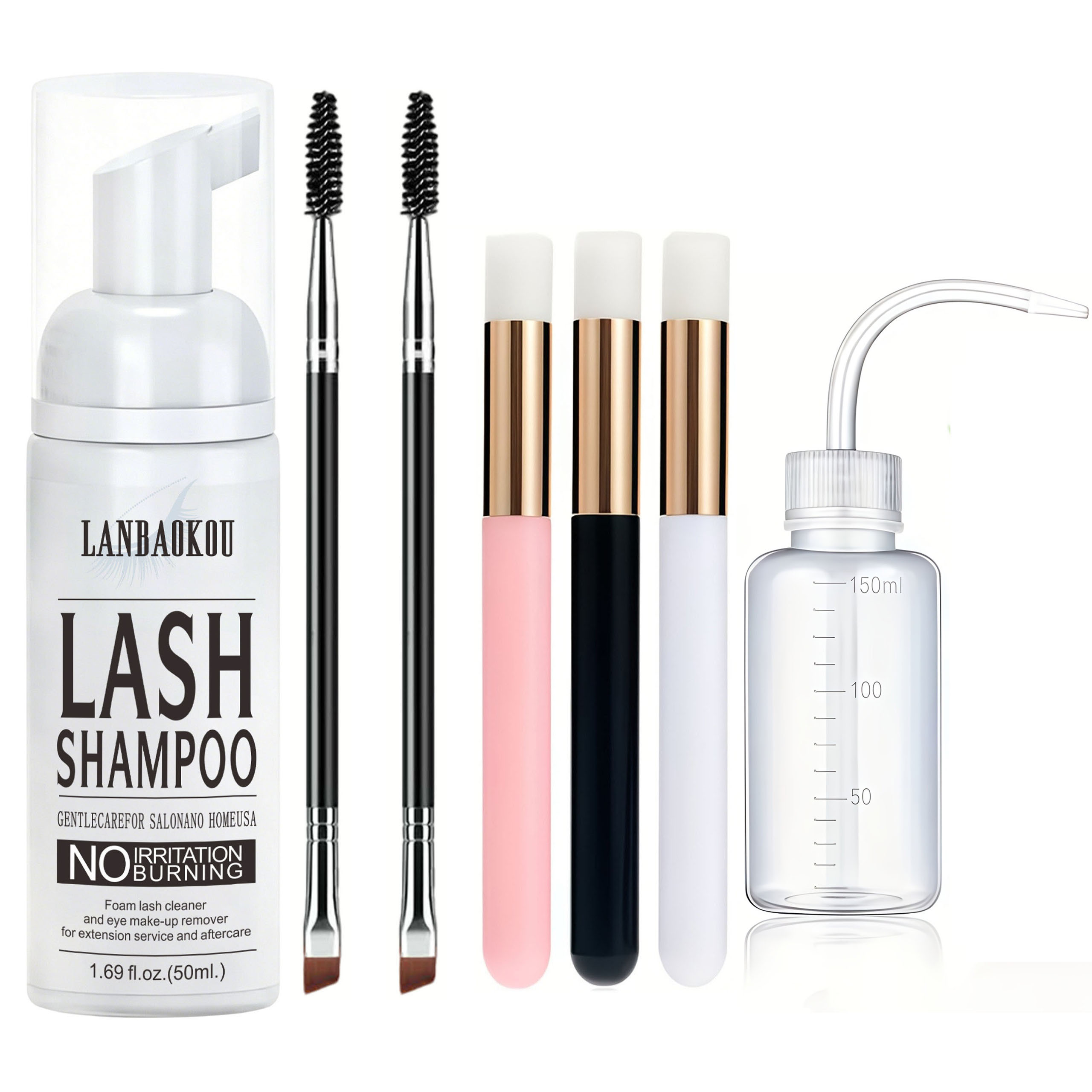 Eyelash Extension Wash - 속눈썹 샴푸 50ML + 브러쉬 &