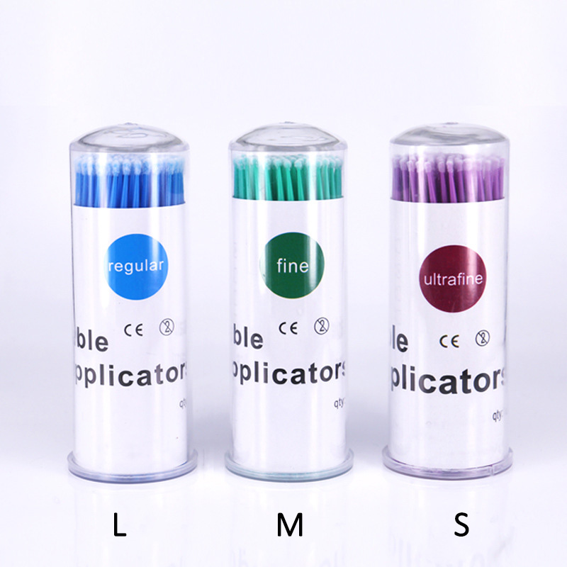 Eyelash Extension Eyelash - 속눈썹 리프트 키트용 마이크로 브러쉬 100개/병,
