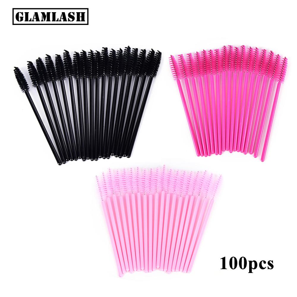 Eyelash Extension Vendor - 100Pcs 일회용 마이크로 속눈썹 빗 브러시