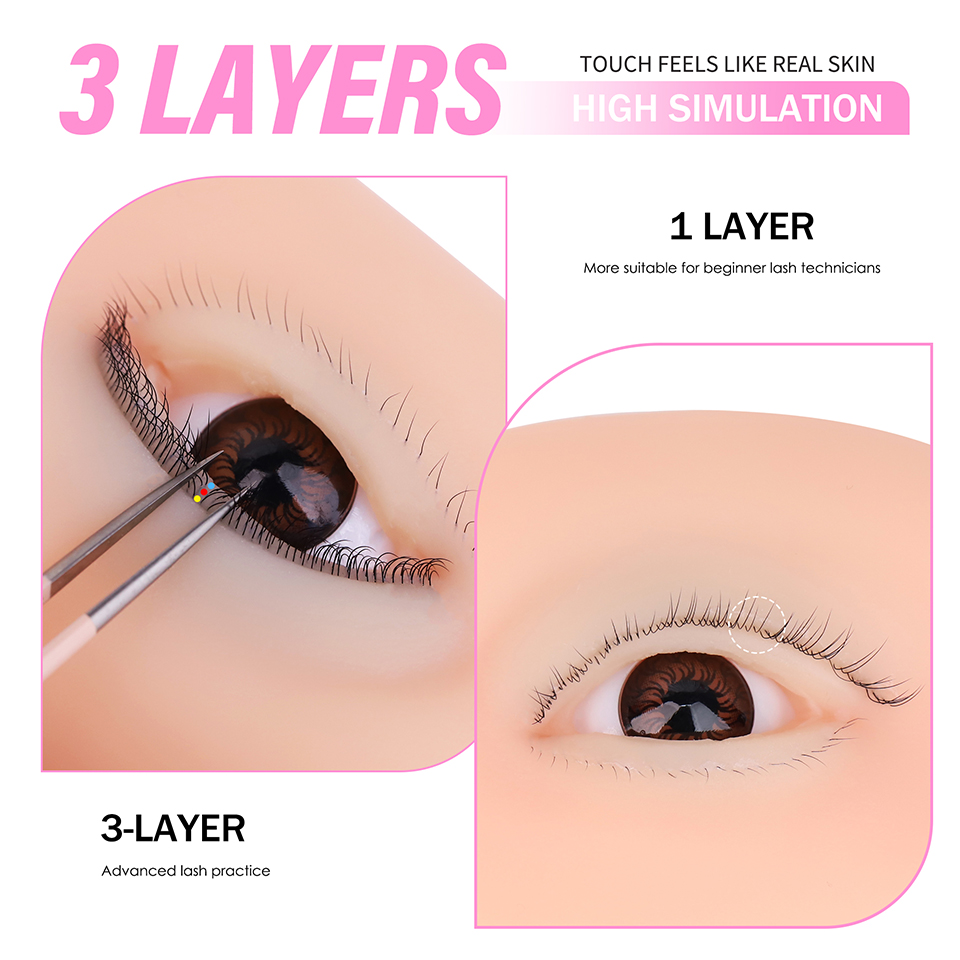 3겹 속눈썹 재사용 가능 마네킹 눈 속눈썹 연장 연습용 - Eyelash Extension Doll Eye 리뷰 및 가격