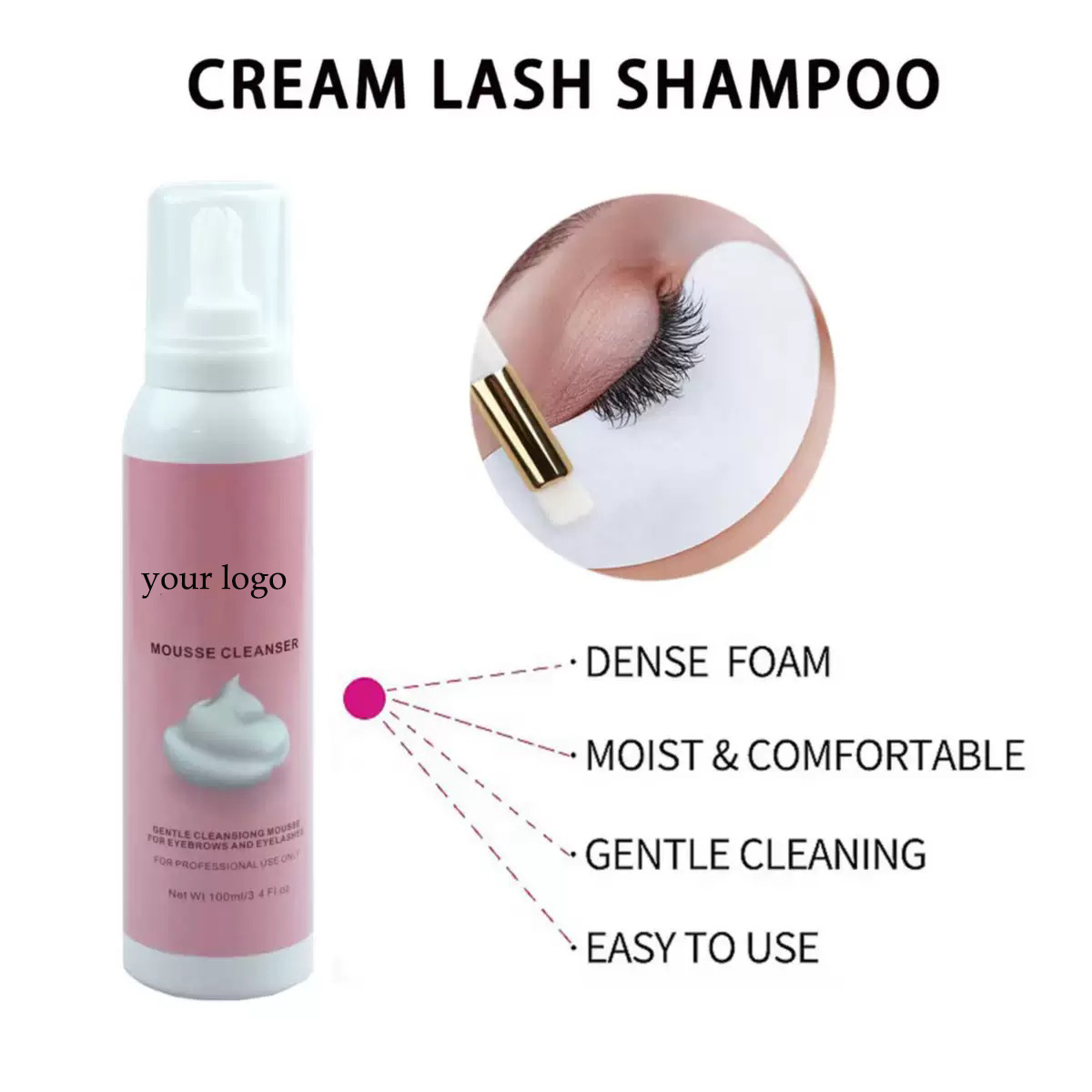 맞춤형 휘핑 래쉬 샴푸 핑크 폼 크림 속눈썹 클렌저 컨 - Eyelash Extension Wash 리뷰 및 가격
