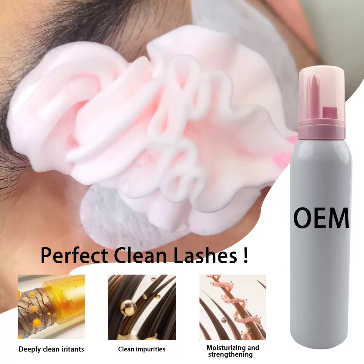 맞춤형 휘핑 래쉬 샴푸 핑크 폼 크림 속눈썹 클렌저 컨 - Eyelash Extension Wash 리뷰 및 가격
