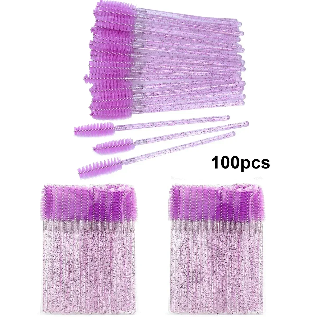 도매 100pcs 일회용 속눈썹 브러쉬 Spoolies - Eyelash Extension Vendor 리뷰 및 가격