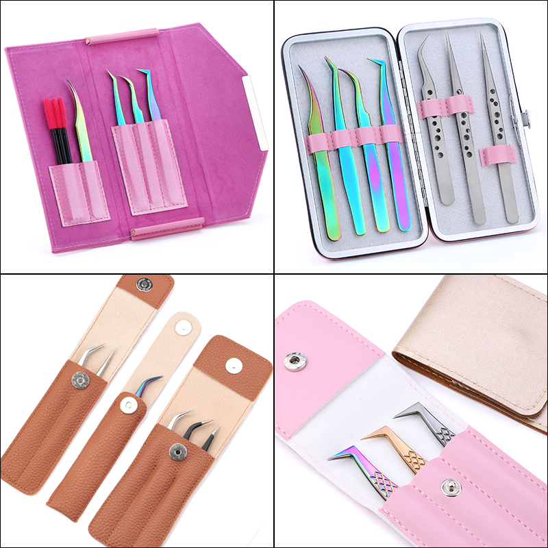 속눈썹 연장 핀셋 가죽 케이스 컬렉션 핀셋 홀더 보관  - Eyelash Extension Is Safe 리뷰 및 가격