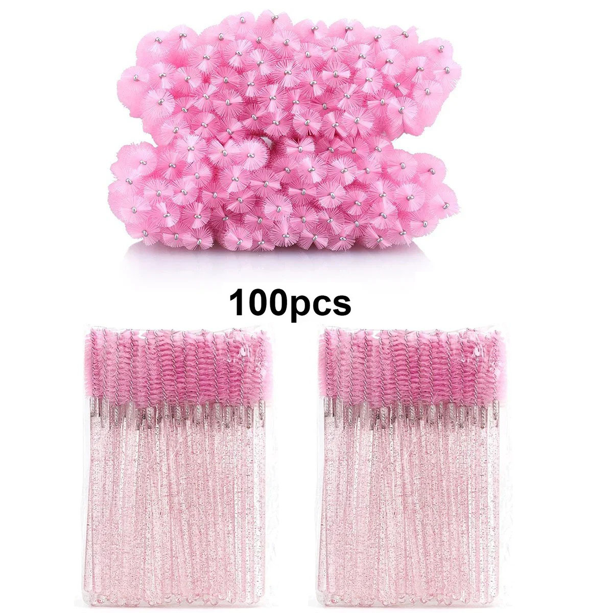 100pcs 일회용 속눈썹 브러쉬 Spoolies 마이 - Eyelash Extension Vendor 리뷰 및 가격