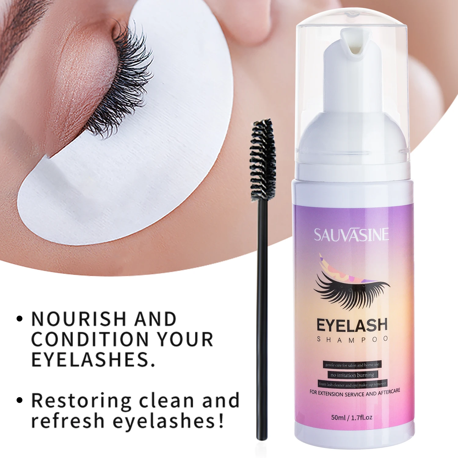 5/10PCS 50ML 속눈썹 연장 샴푸 폼 무스 키트 - Eyelash Extension Wash 리뷰 및 가격