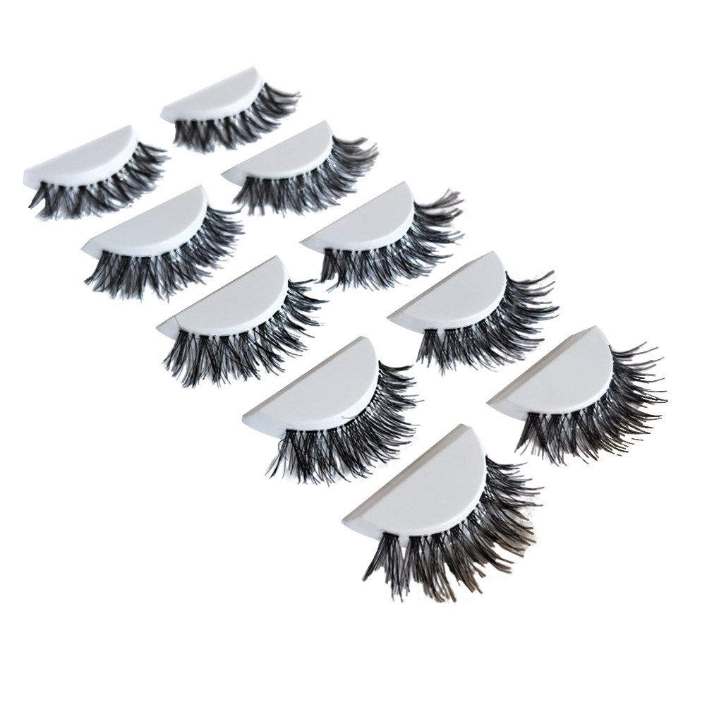 5쌍의 인조 속눈썹, 자연스러운 크로스 스타일, 길이  - Eyelash Extension Is Safe 리뷰 및 가격