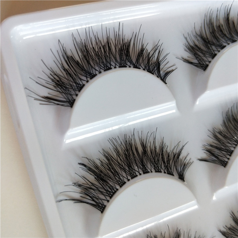 5쌍의 인조 속눈썹, 자연스러운 크로스 스타일, 길이  - Eyelash Extension Is Safe 리뷰 및 가격
