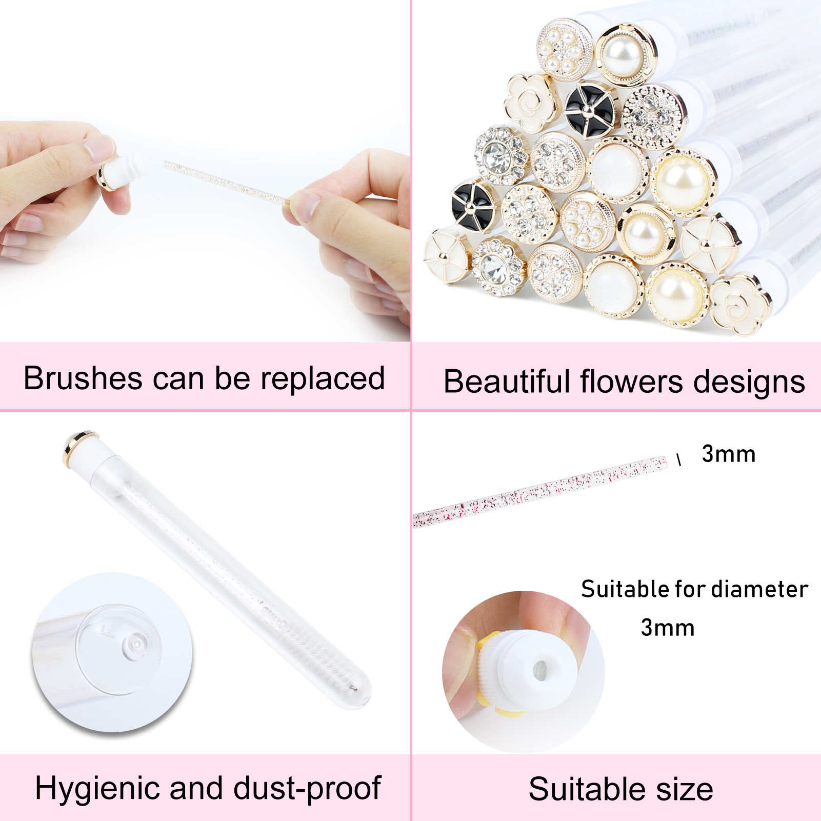 마스카라 완드 튜브 20pcs 재사용 가능한 래쉬 스풀 - Eyelash Extension Vendor 리뷰 및 가격