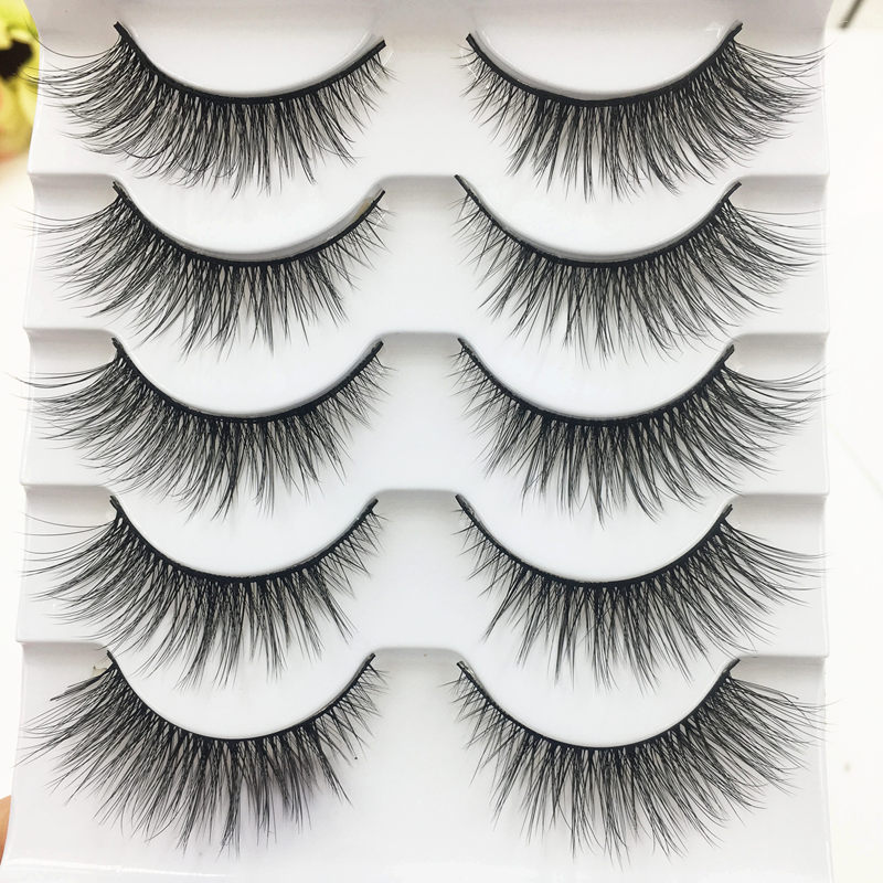 새로운 5쌍의 부드럽고 두꺼운 3D 인조 속눈썹, 엉키 - Eyelash Extension Doll Eye 리뷰 및 가격