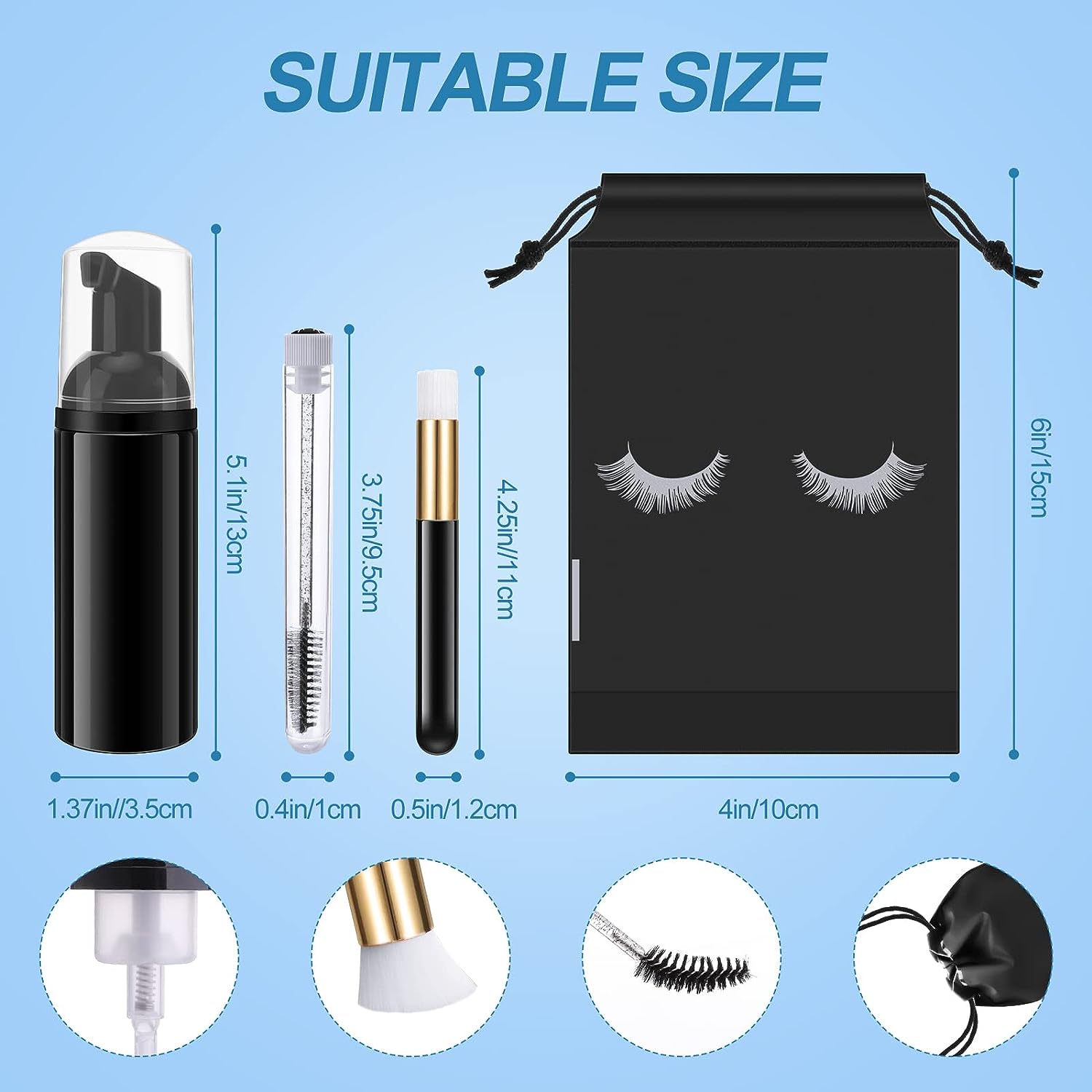 속눈썹 청소 세트, 속눈썹 샴푸 브러쉬, 비누 폼 세척 - Eyelash Extension Wash 리뷰 및 가격