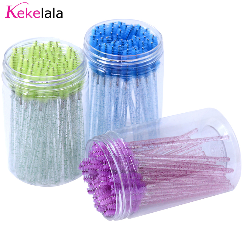 50Pcs/병 속눈썹 연장 브러쉬 컨테이너 눈썹 눈 속 - Eyelash Extension Vendor 리뷰 및 가격