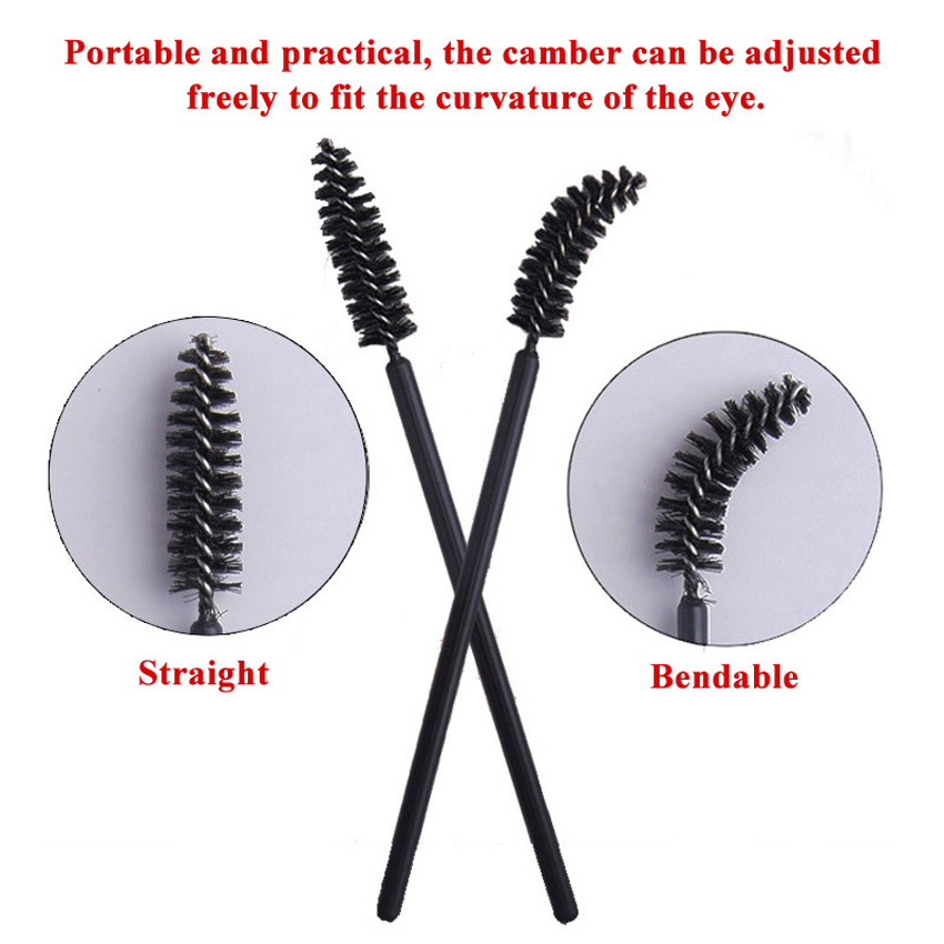 100Pcs 일회용 마이크로 속눈썹 빗 브러시 스풀러  - Eyelash Extension Vendor 리뷰 및 가격