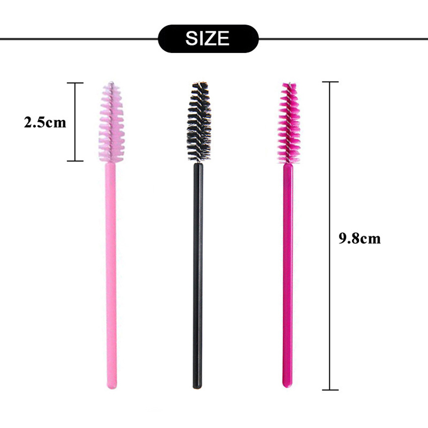100Pcs 일회용 마이크로 속눈썹 빗 브러시 스풀러  - Eyelash Extension Vendor 리뷰 및 가격